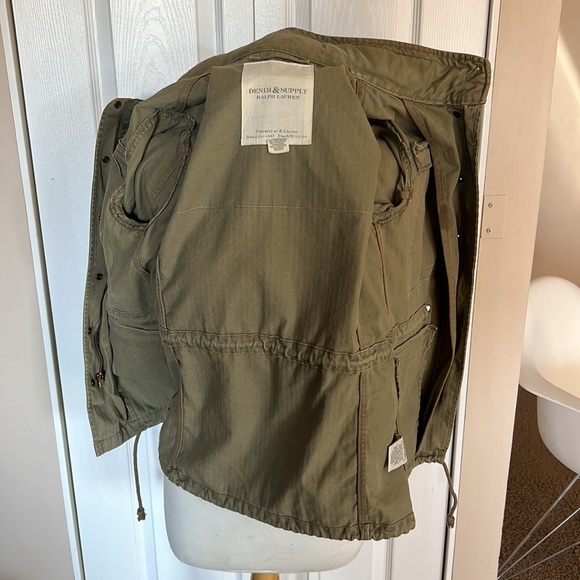 VTG Ralph Lauren Denim Supply Military American Flag Distress Jacket Medium M - Picture 5 of 9